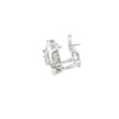 Platinum Stud Earrings with Emerald Cut Diamonds