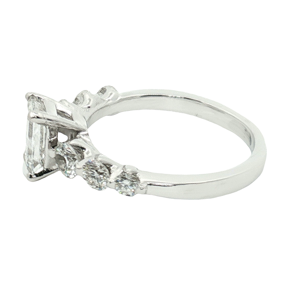 Platinum Emerald Cut Diamond Engagement Ring – 1.87CTW (GIA)