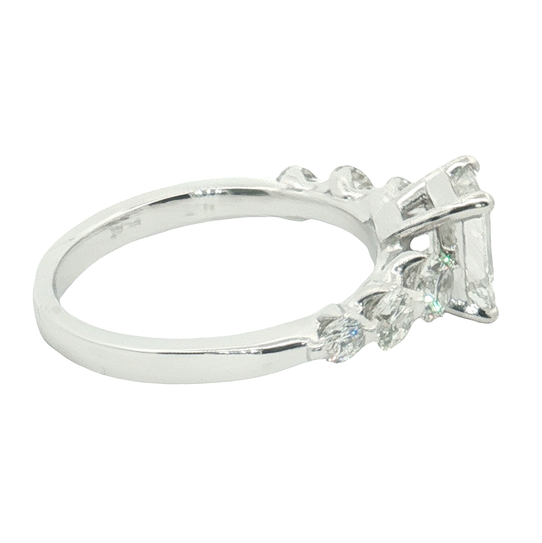 Platinum Emerald Cut Diamond Engagement Ring – 1.87CTW (GIA)
