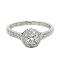 Van Cleef & Arpels Platinum Diamond Halo Ring – Approx. 0.60CTW