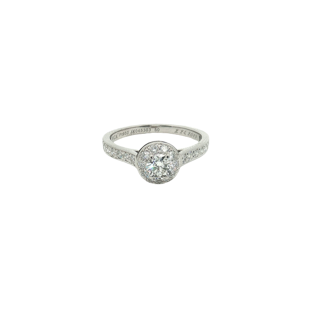 White Gold Engagement Ring with Round Cut Diamond