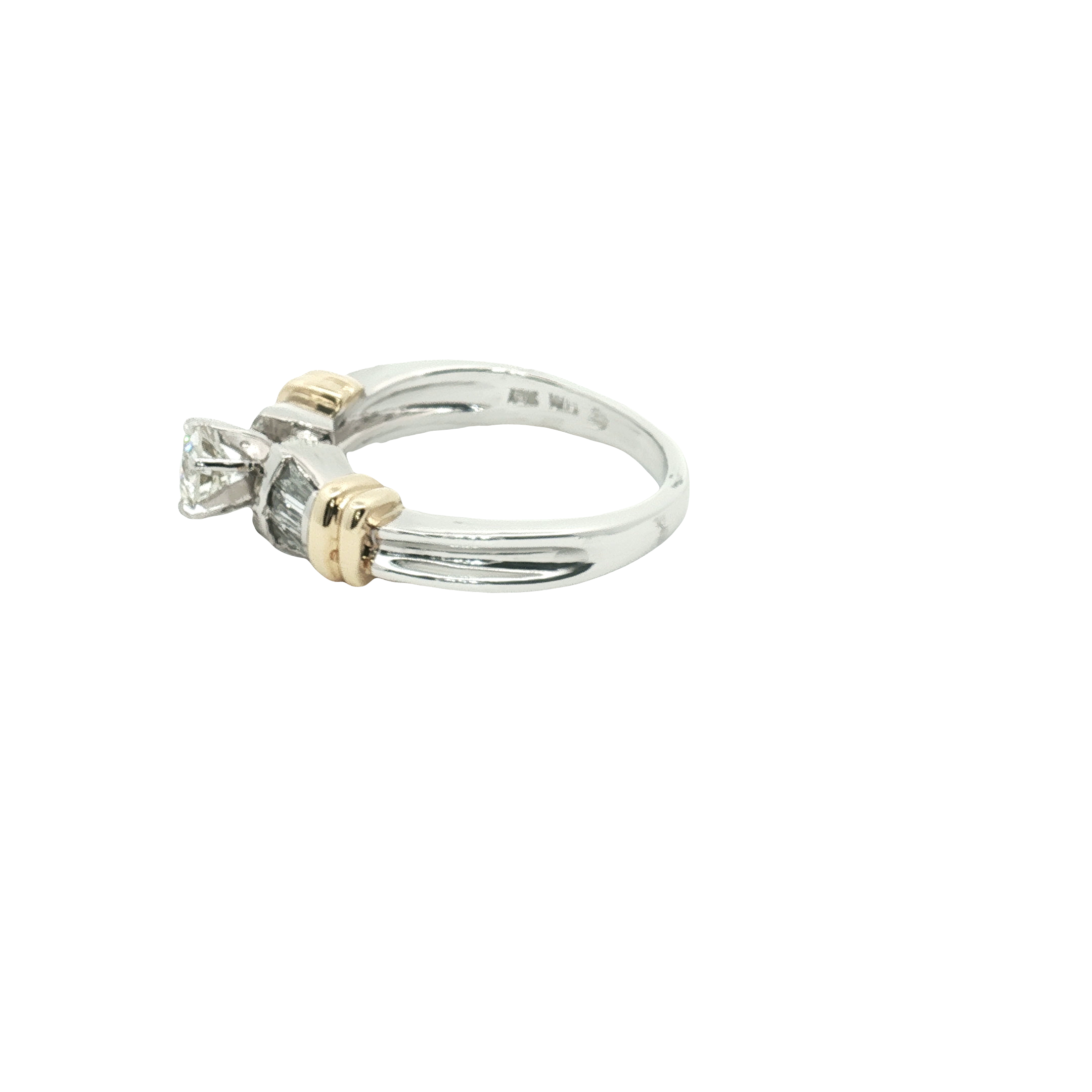 Platinum and Yellow Gold Diamond Multistone Ring