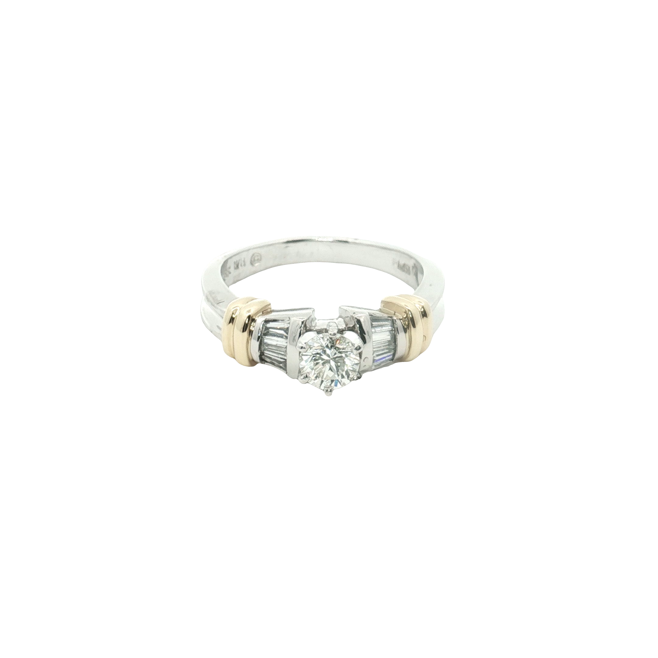 Platinum and Yellow Gold Diamond Multistone Ring
