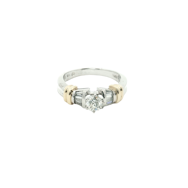 Platinum and Yellow Gold Diamond Multistone Ring