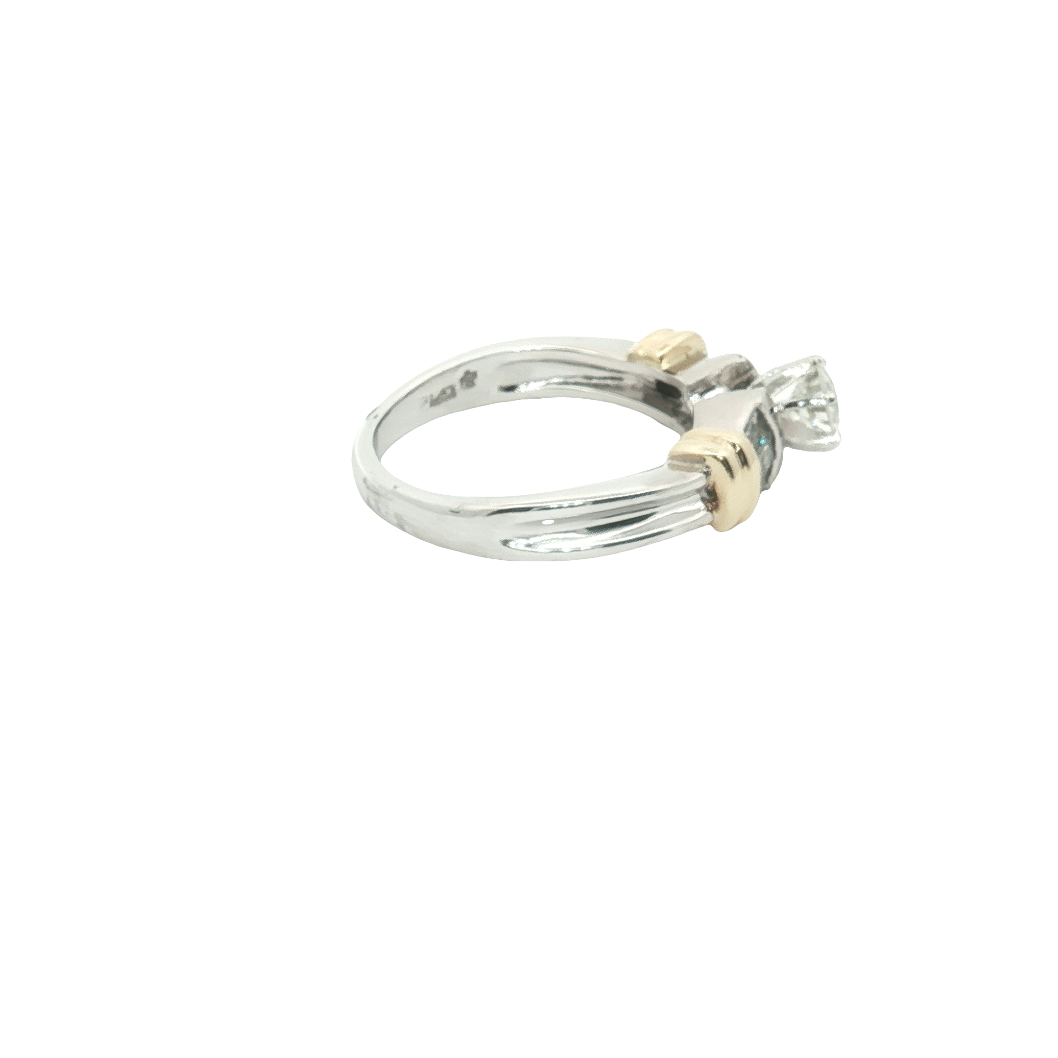 Platinum and Yellow Gold Diamond Multistone Ring