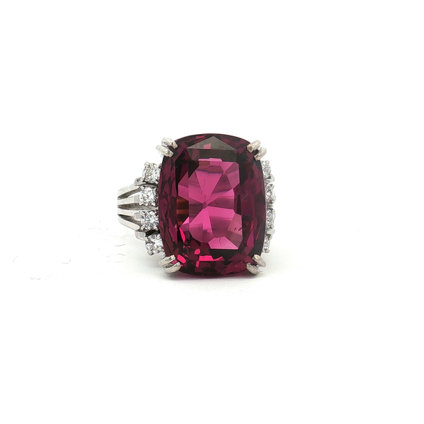 Rhodolite Garnet and Diamond Ring