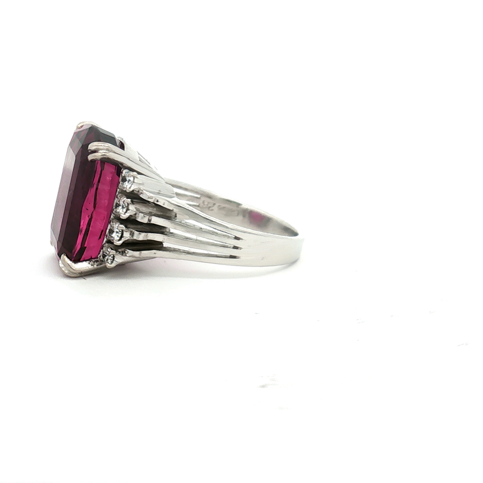 Rhodolite Garnet and Diamond Ring