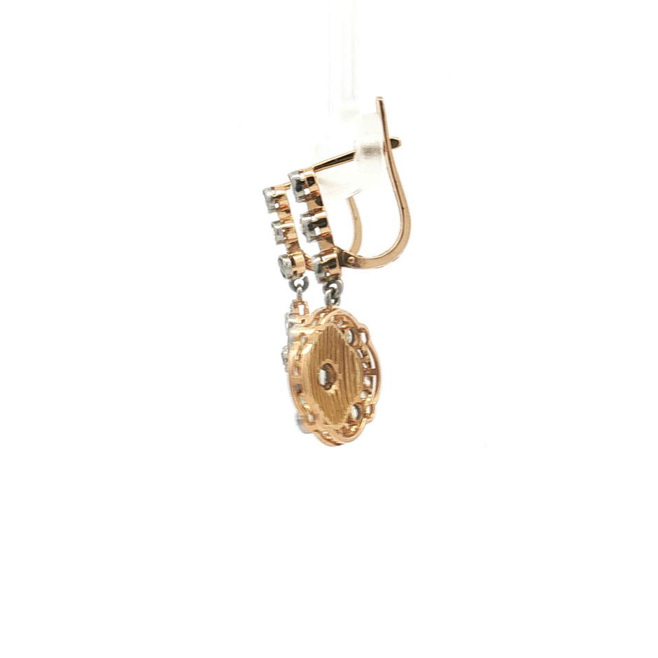 Antique Rose Cut Diamond Earrings