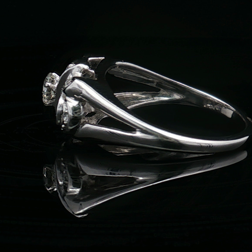 14K White Gold Estate Diamond Ring, c. 1930s–1940s