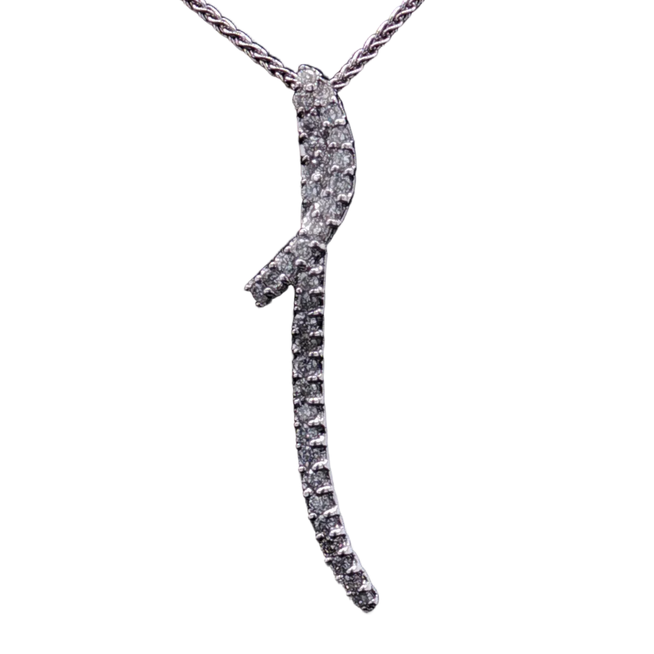 Estate 18K White Gold ~0.33 Carat Diamond Pendant