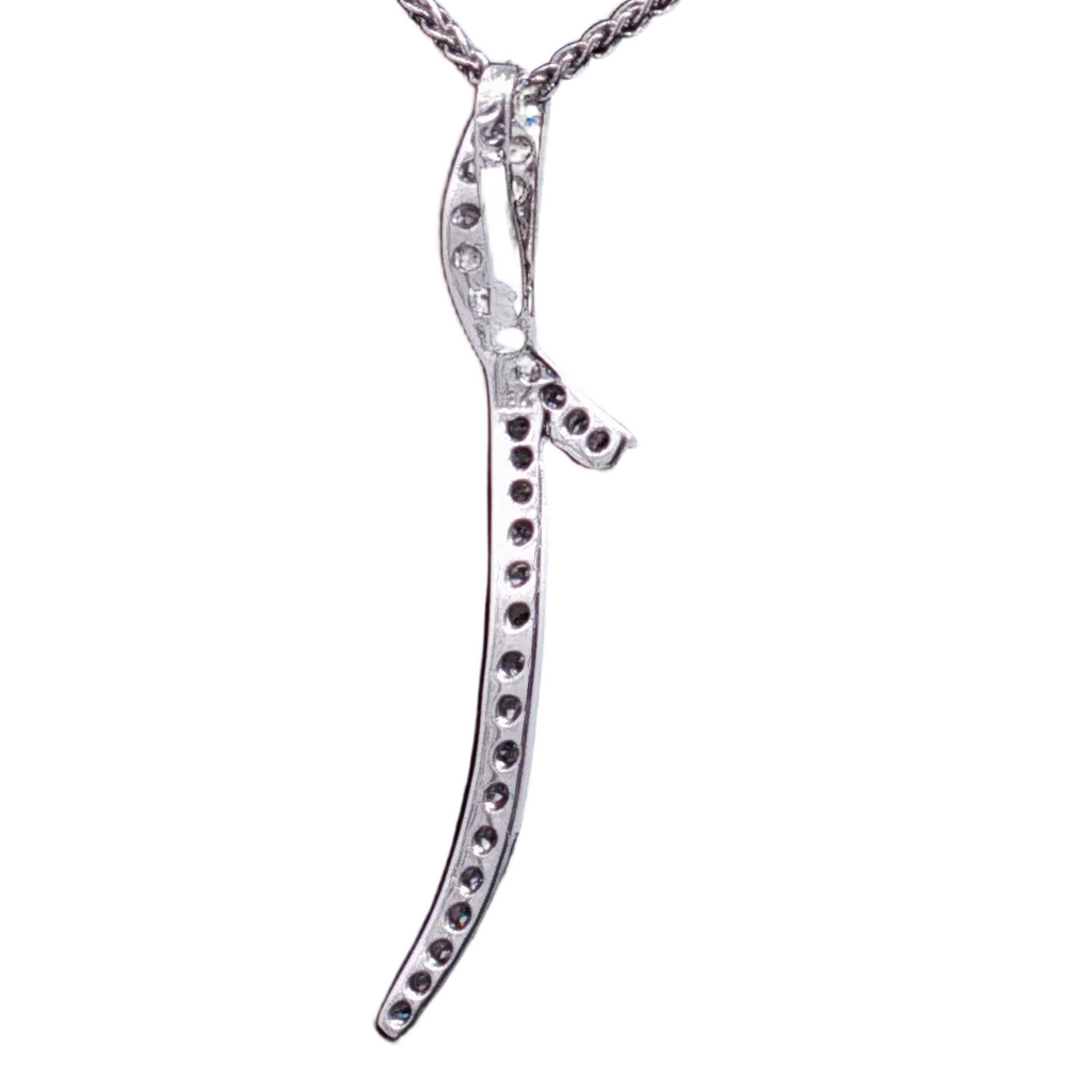 Estate 18K White Gold ~0.33 Carat Diamond Pendant