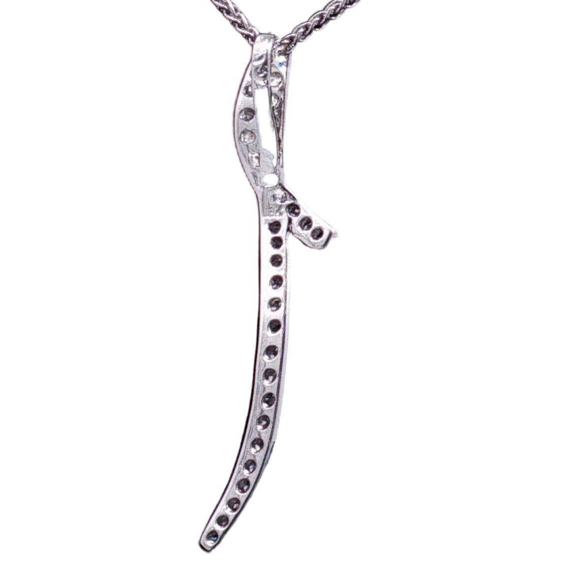 Estate 18K White Gold ~0.33 Carat Diamond Pendant