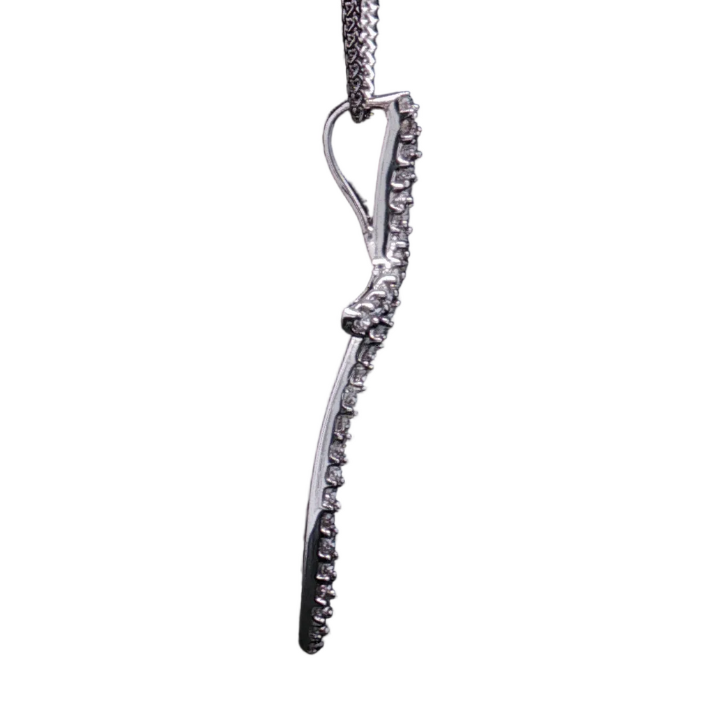 Estate 18K White Gold ~0.33 Carat Diamond Pendant