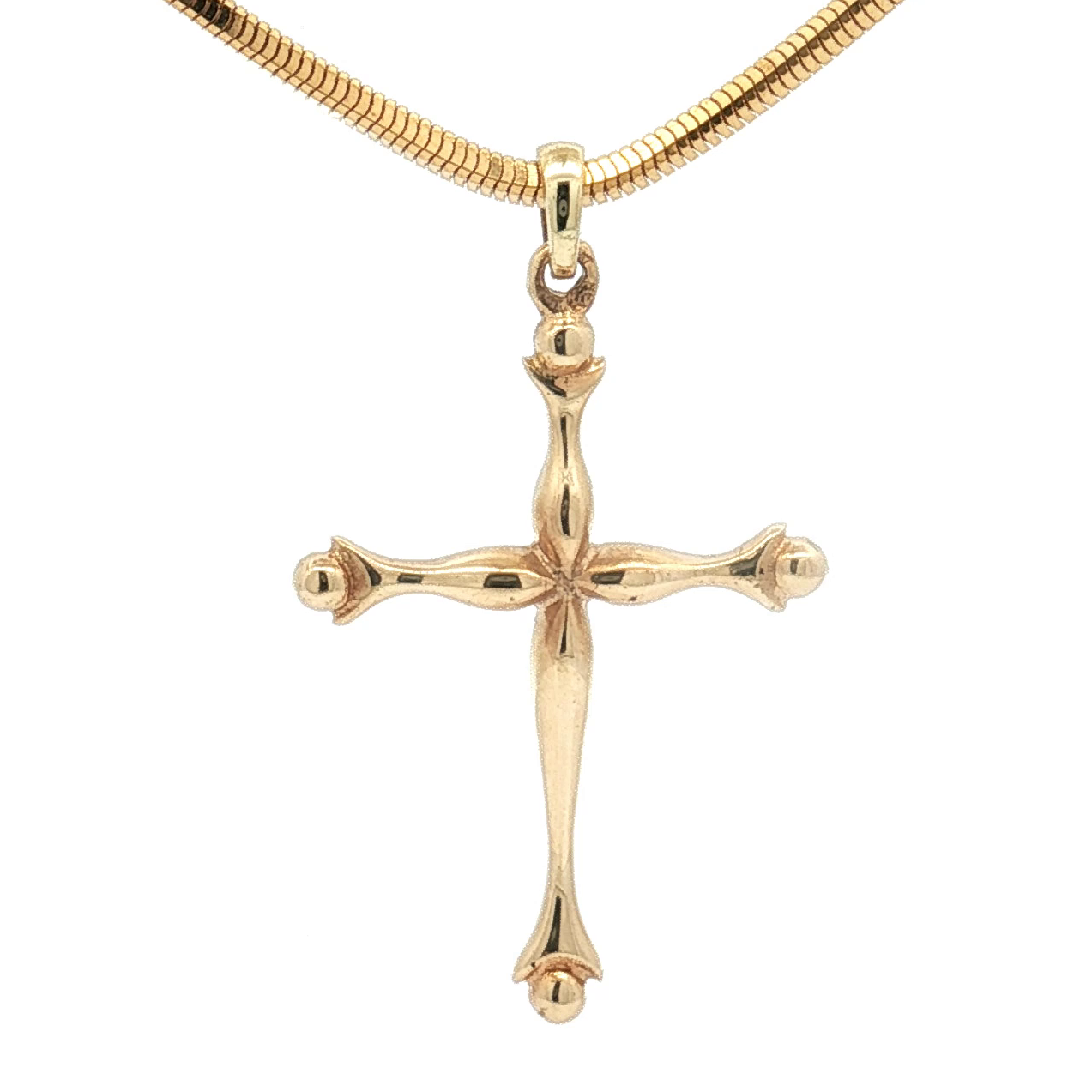 Estate 14K Yellow Gold Cross Pendant