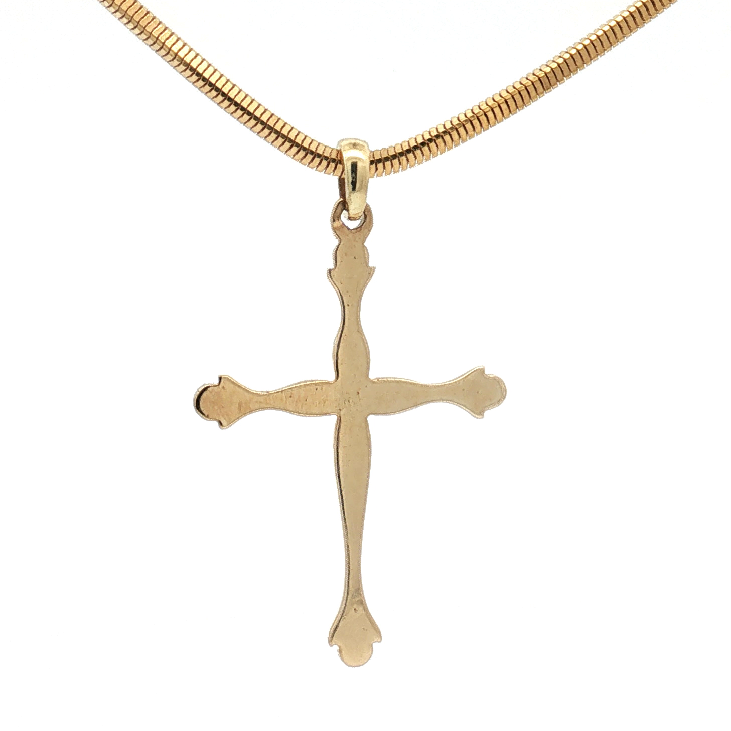 Estate 14K Yellow Gold Cross Pendant