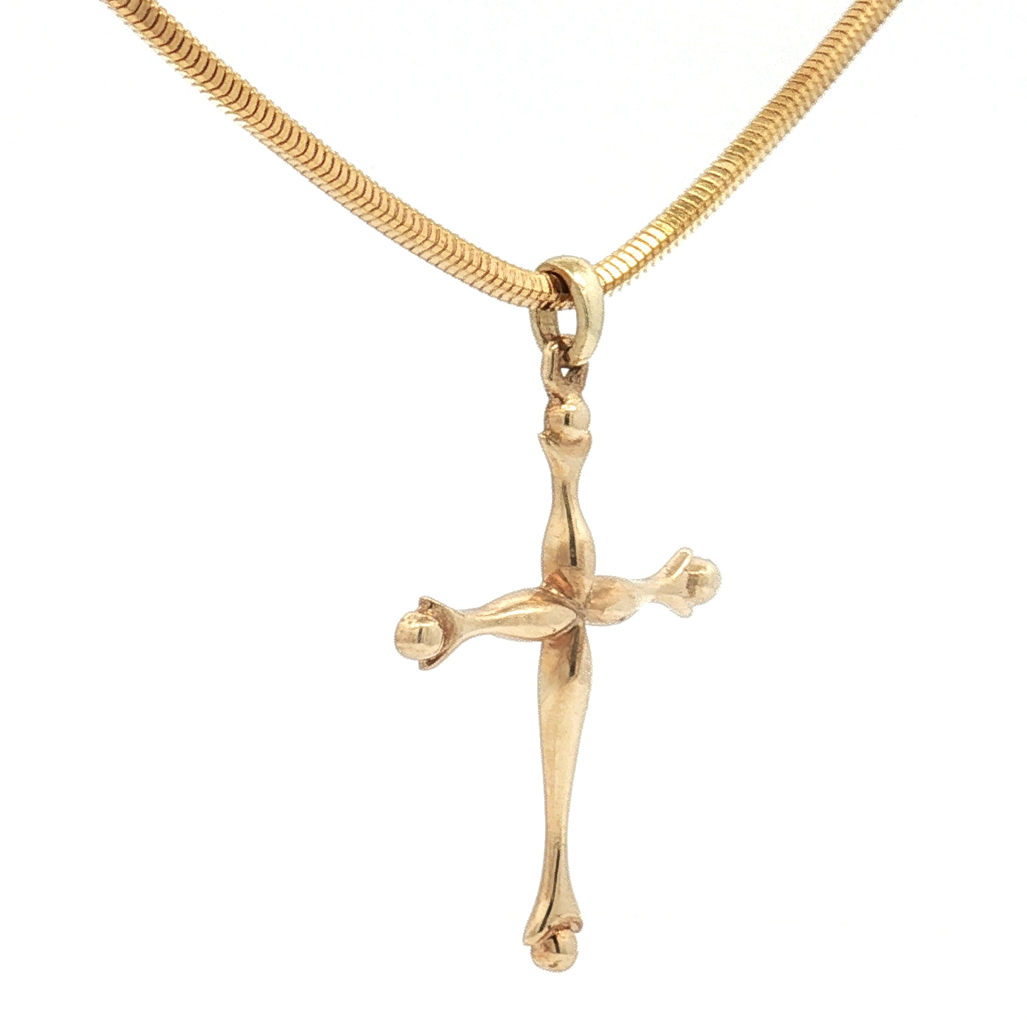 Estate 14K Yellow Gold Cross Pendant