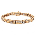 14K Yellow Gold 2.25 ct TW Diamond Double Row Channel Bracelet – 7.25"