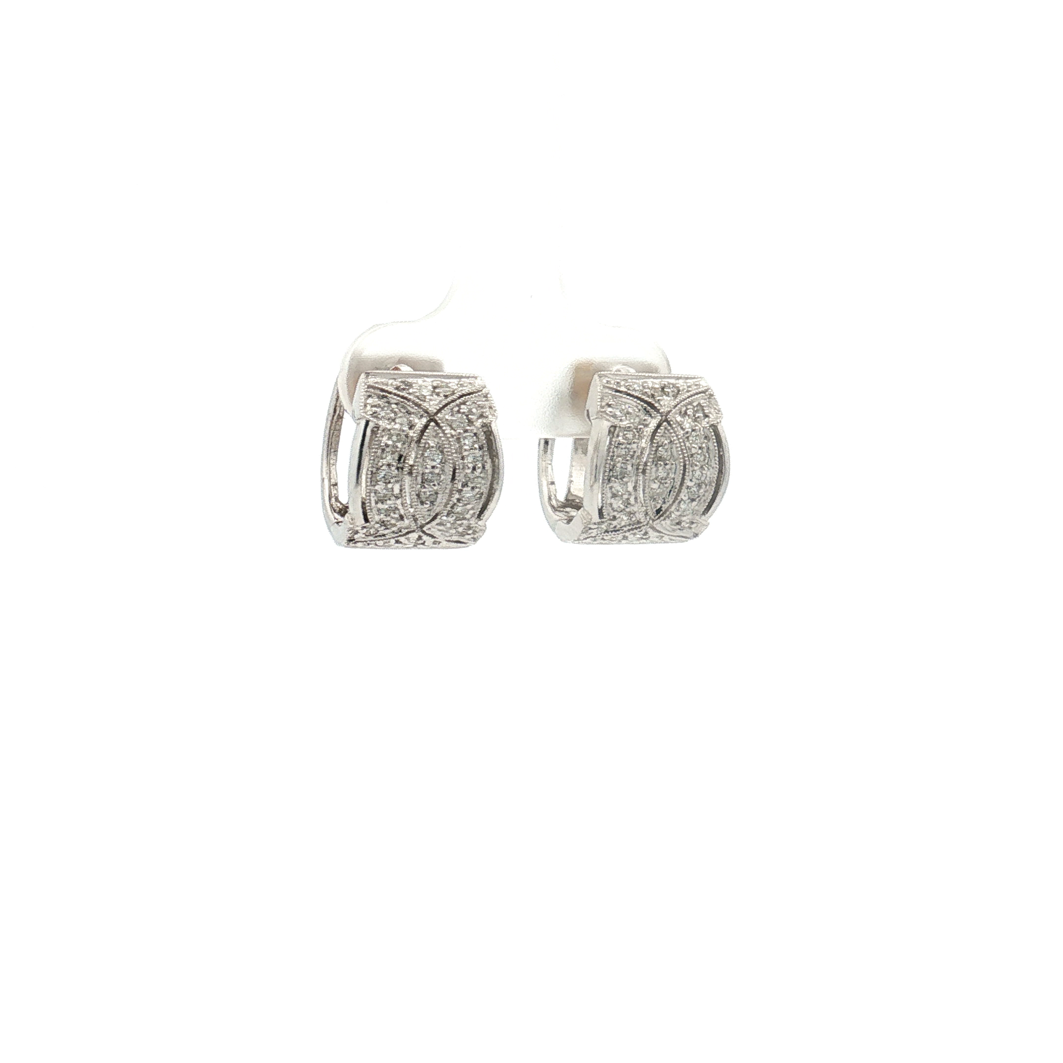 Diamond Huggie Earrings