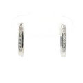 14K White Gold Diamond Huggie Earrings