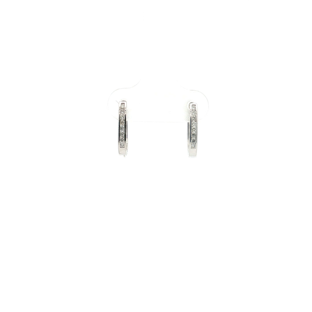 Channel Set Hinge Diamond Earrings