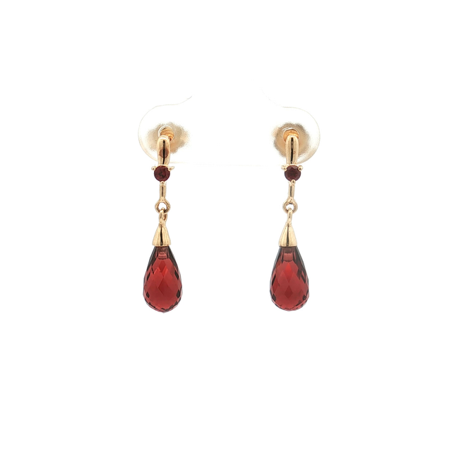 Drop Garnet Earrings