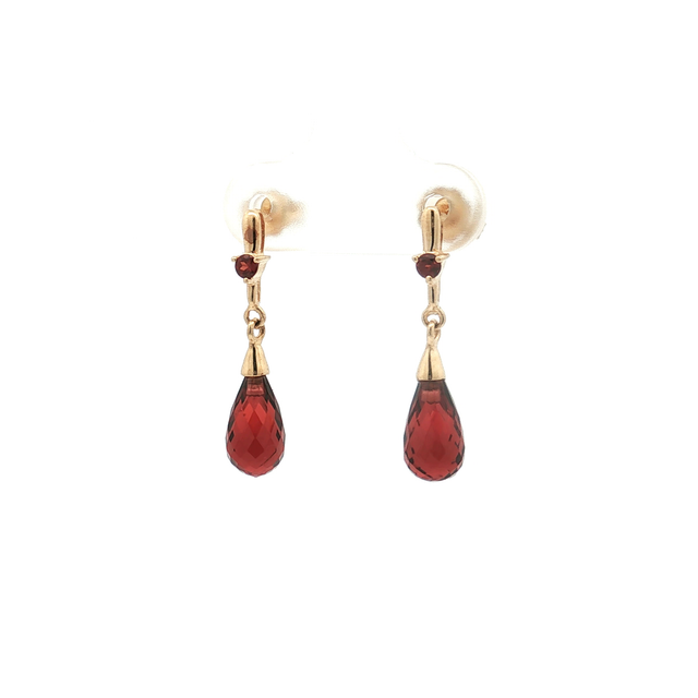 Drop Garnet Earrings