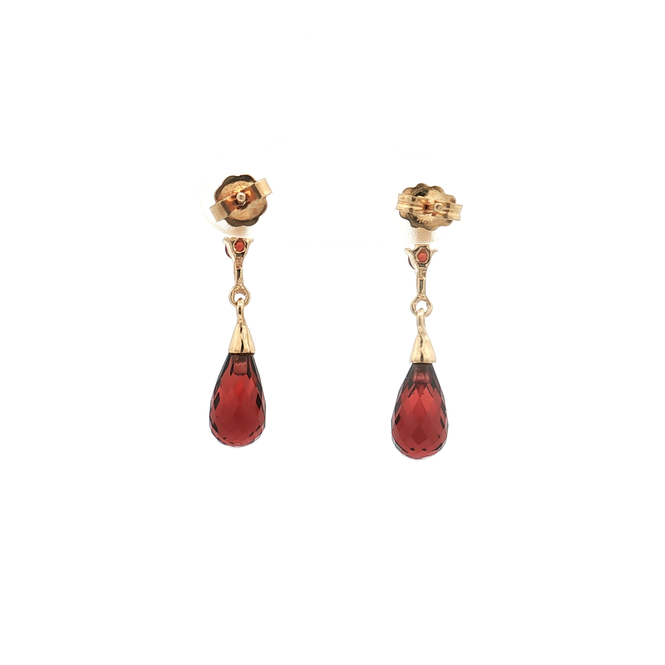 Drop Garnet Earrings