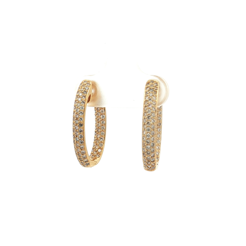 Diamond Hoop Earrings