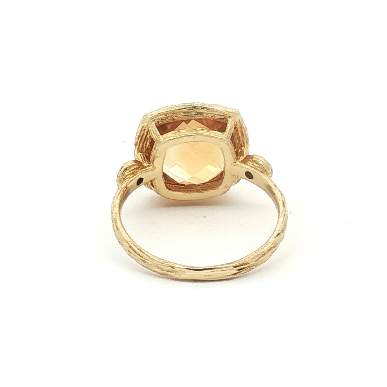 Estate 14K Yellow Gold ~3.7 Carat Citrine and Diamond Ring