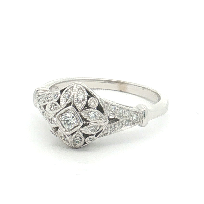 Gabriel & Company 14K White Gold Diamond Ring