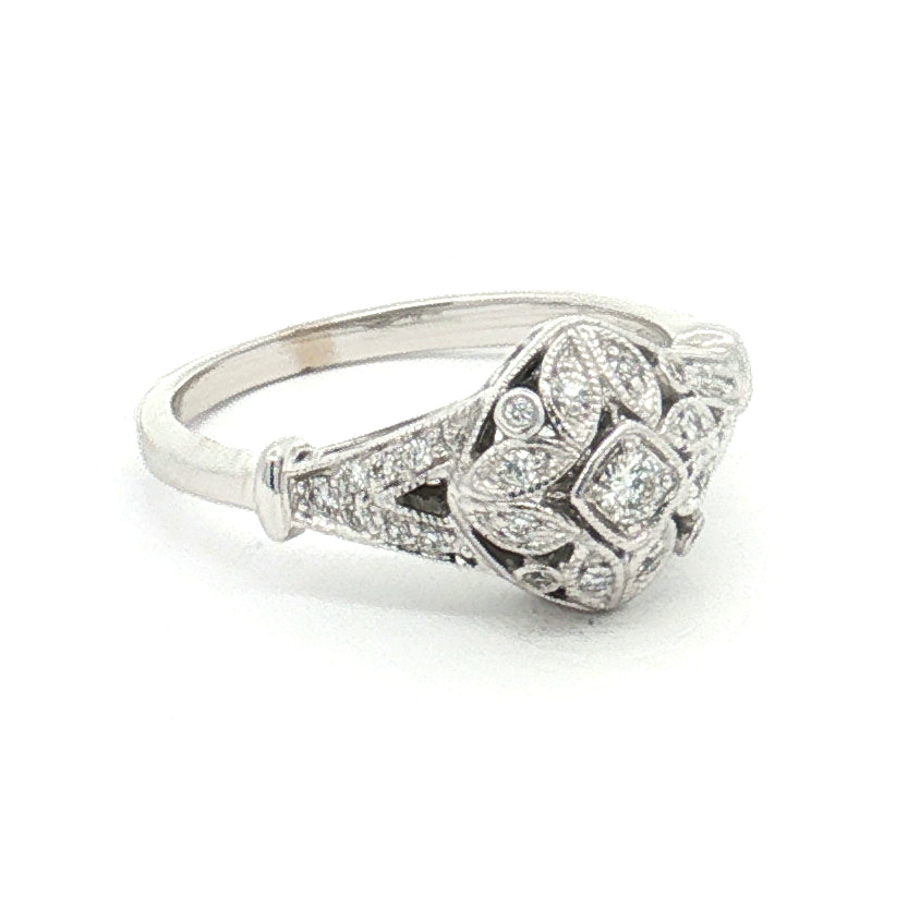 Gabriel & Company 14K White Gold Diamond Ring