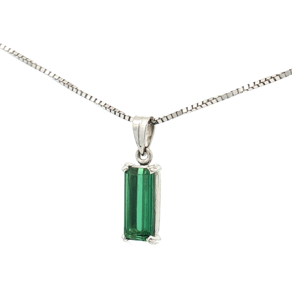 H. Stern 18k White Gold ~0.90 Carats Green Tourmaline Pendant