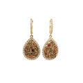 18K Yellow Gold ~1.23 Carat Fancy Colored Diamond Earrings