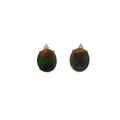 14K Yellow Gold Ammolite and Diamond Earrings ~6.45 Carat Grade AA Ammolites