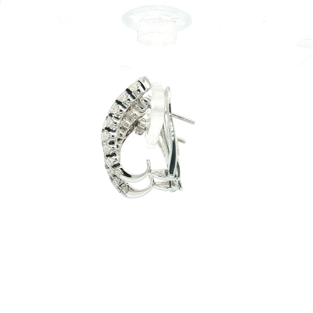 18K White Gold Roberto Coin Post/ Clip-On Earrings