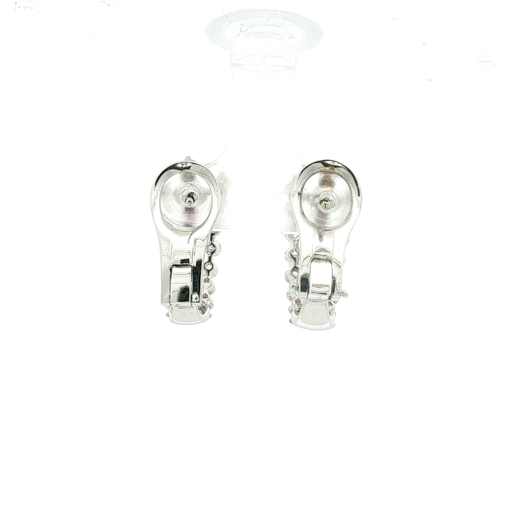 18K White Gold Roberto Coin Post/ Clip-On Earrings