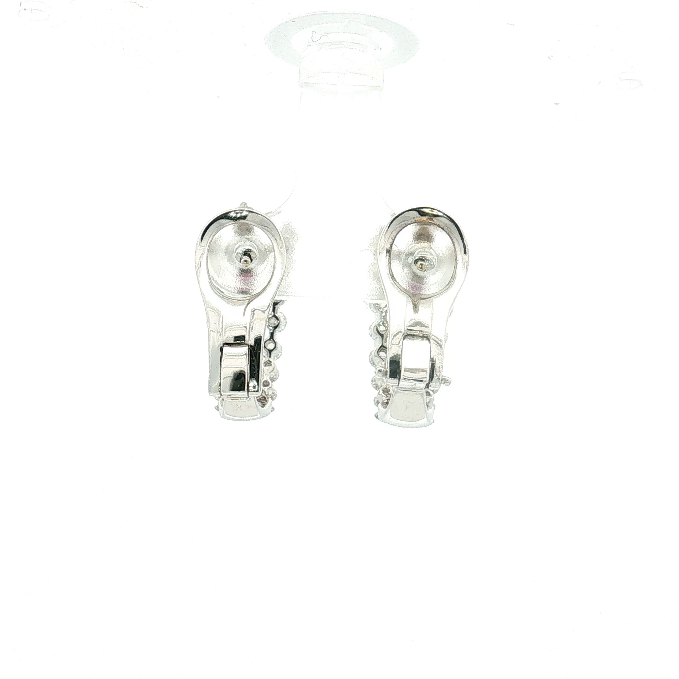 18K White Gold Roberto Coin Post/ Clip-On Earrings