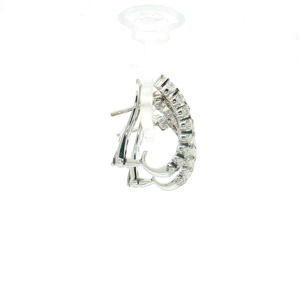 18K White Gold Roberto Coin Post/ Clip-On Earrings