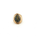 Vintage 14K Yellow Gold Native American Style Gold Quartz Ring