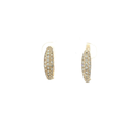 14K Yellow Gold Diamond Hoop Earrings