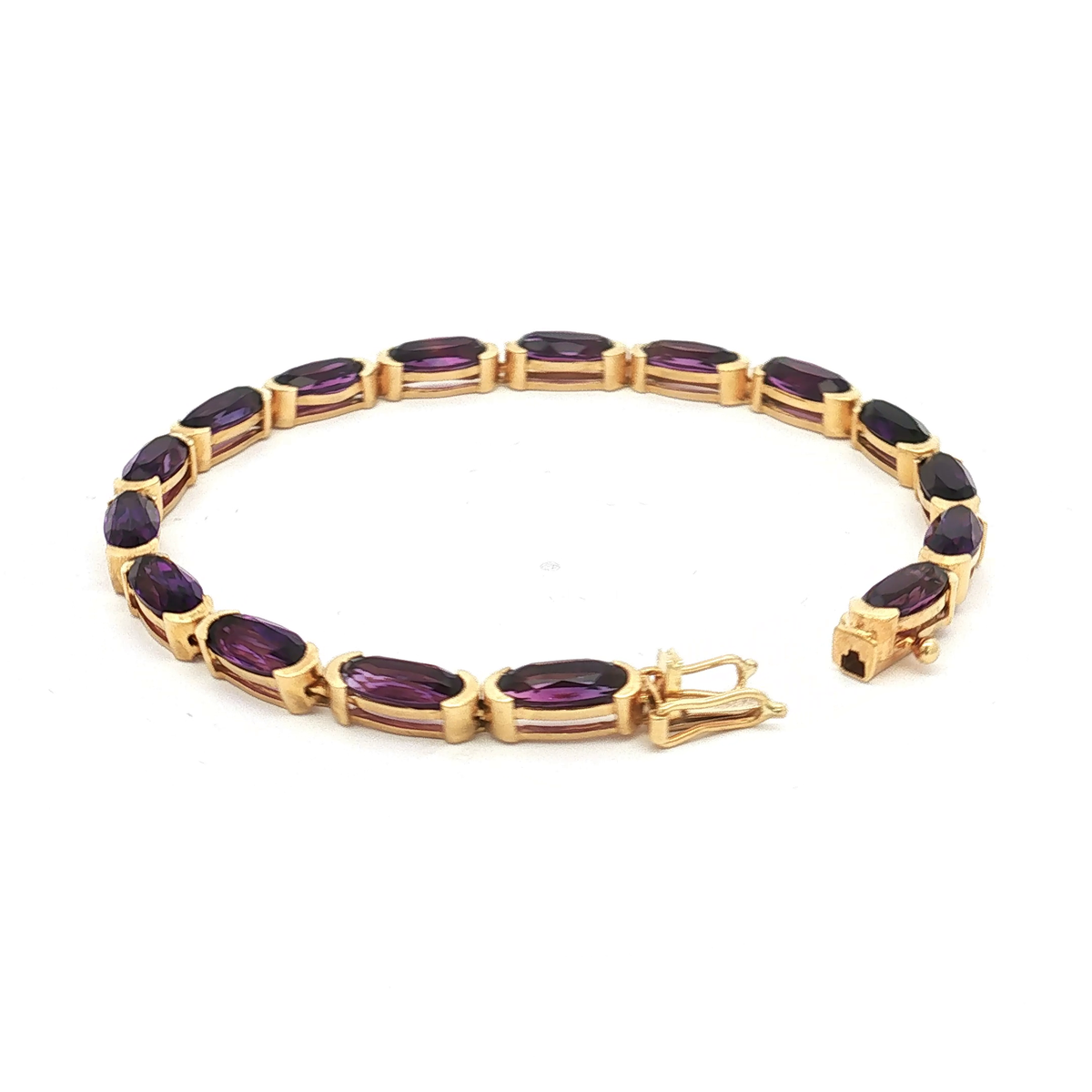 18K Yellow Gold Amethyst Bracelet