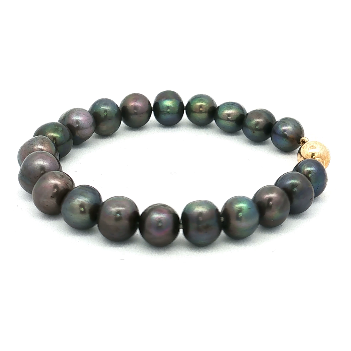 Tahitian Pearl Bracelet with 14K Yellow Gold Clasp