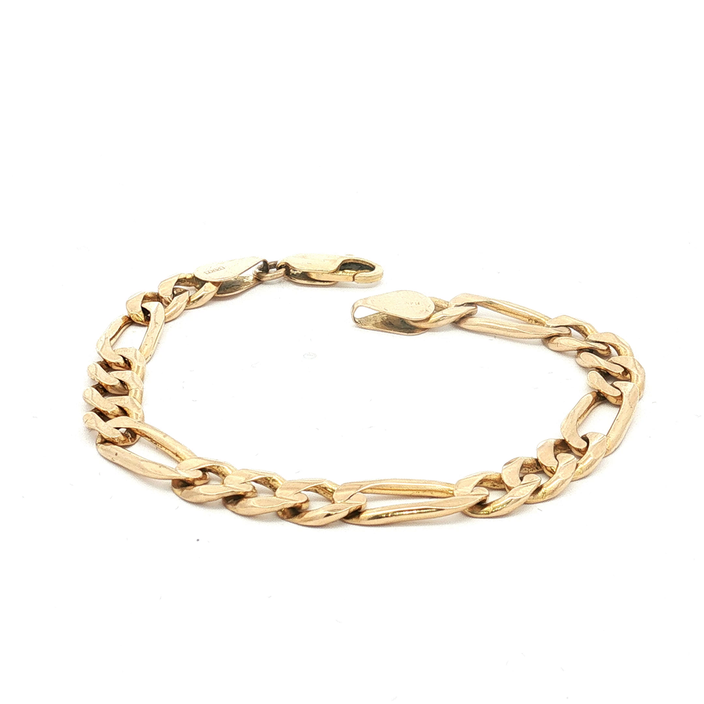 14K Yellow Gold Figaro Bracelet