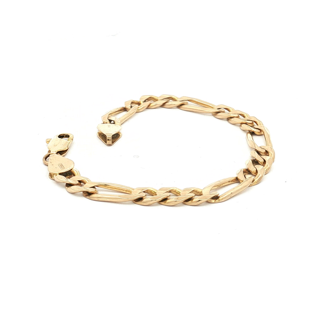 14K Yellow Gold Figaro Bracelet