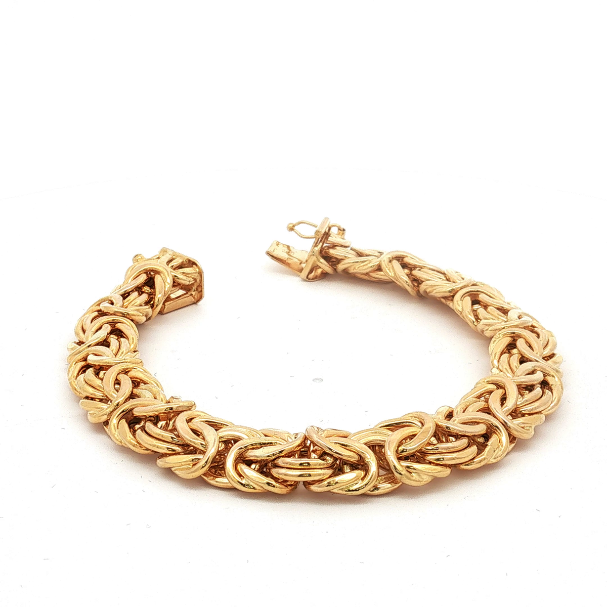 14K Yellow Gold Italian Byzantine Bracelet