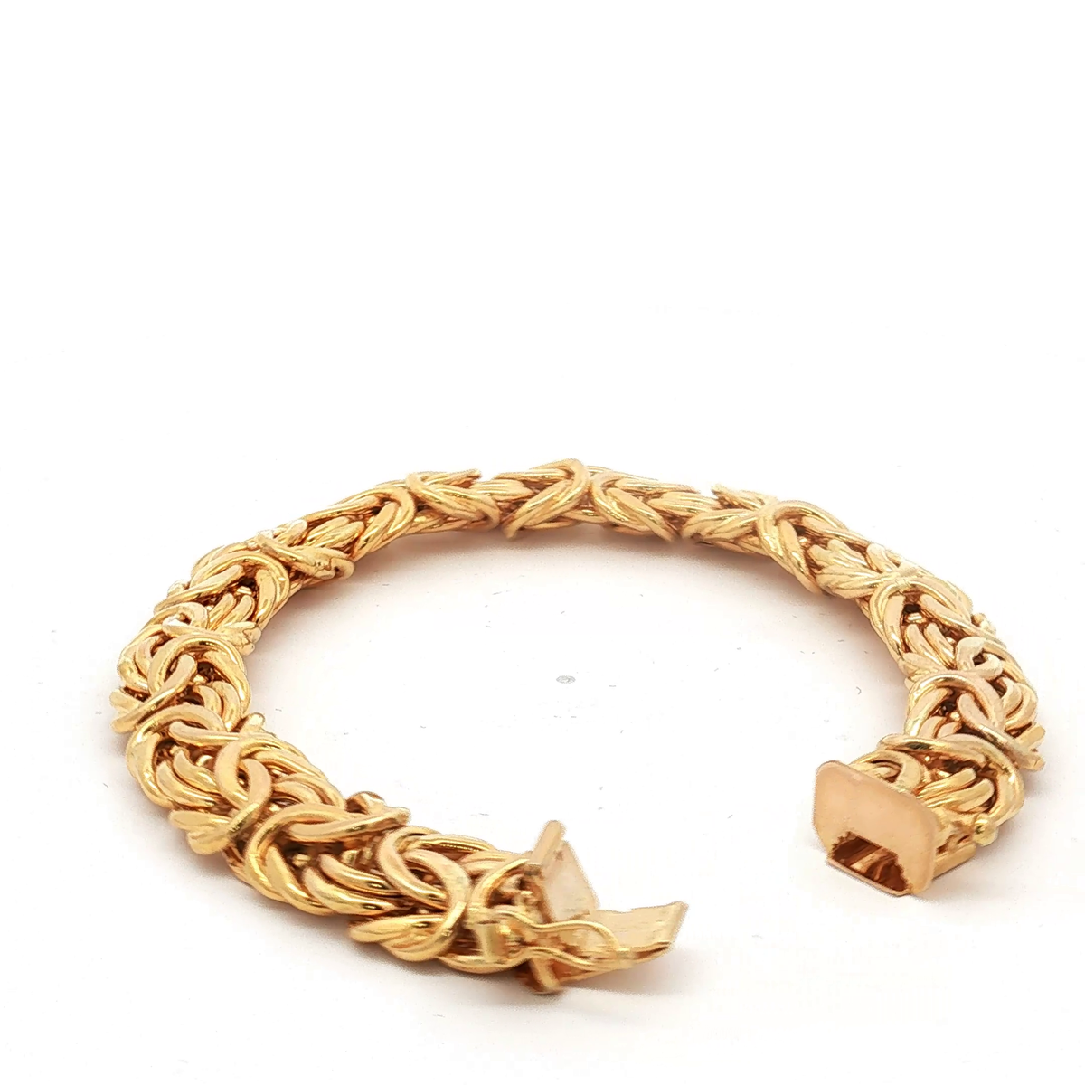 14K Yellow Gold Italian Byzantine Bracelet