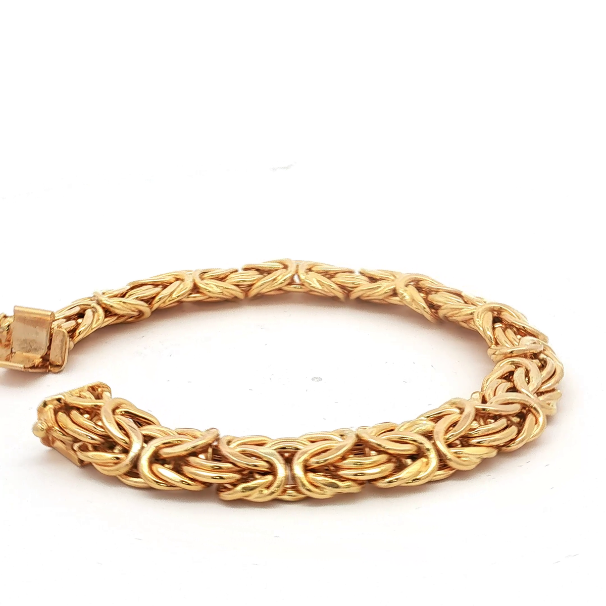 14K Yellow Gold Italian Byzantine Bracelet