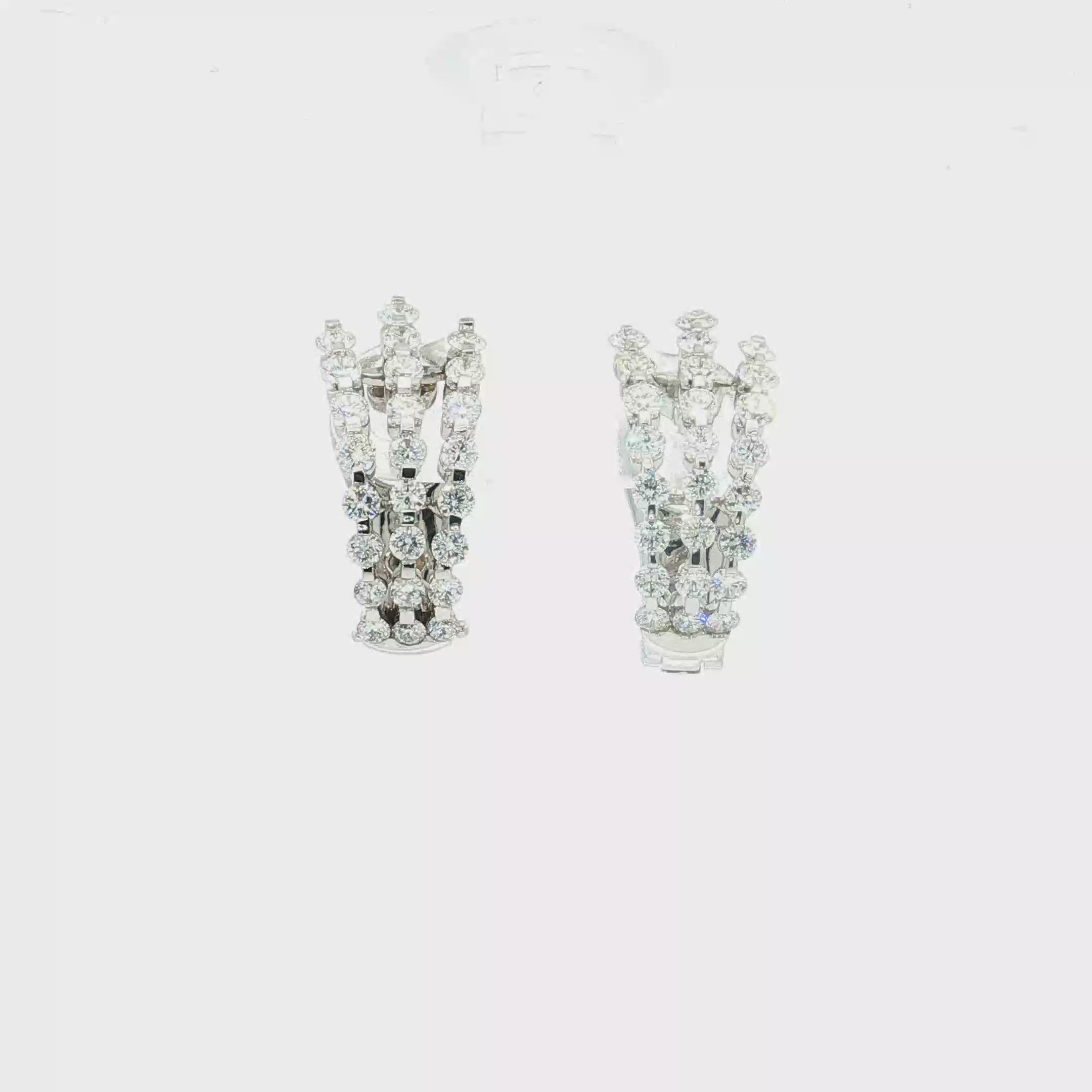 18K White Gold Roberto Coin Post/ Clip-On Earrings