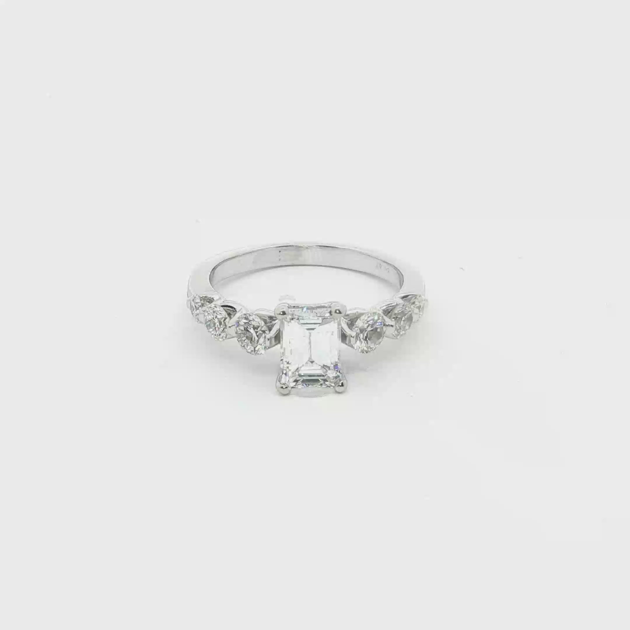 Platinum Emerald Cut Diamond Engagement Ring – 1.87CTW (GIA)