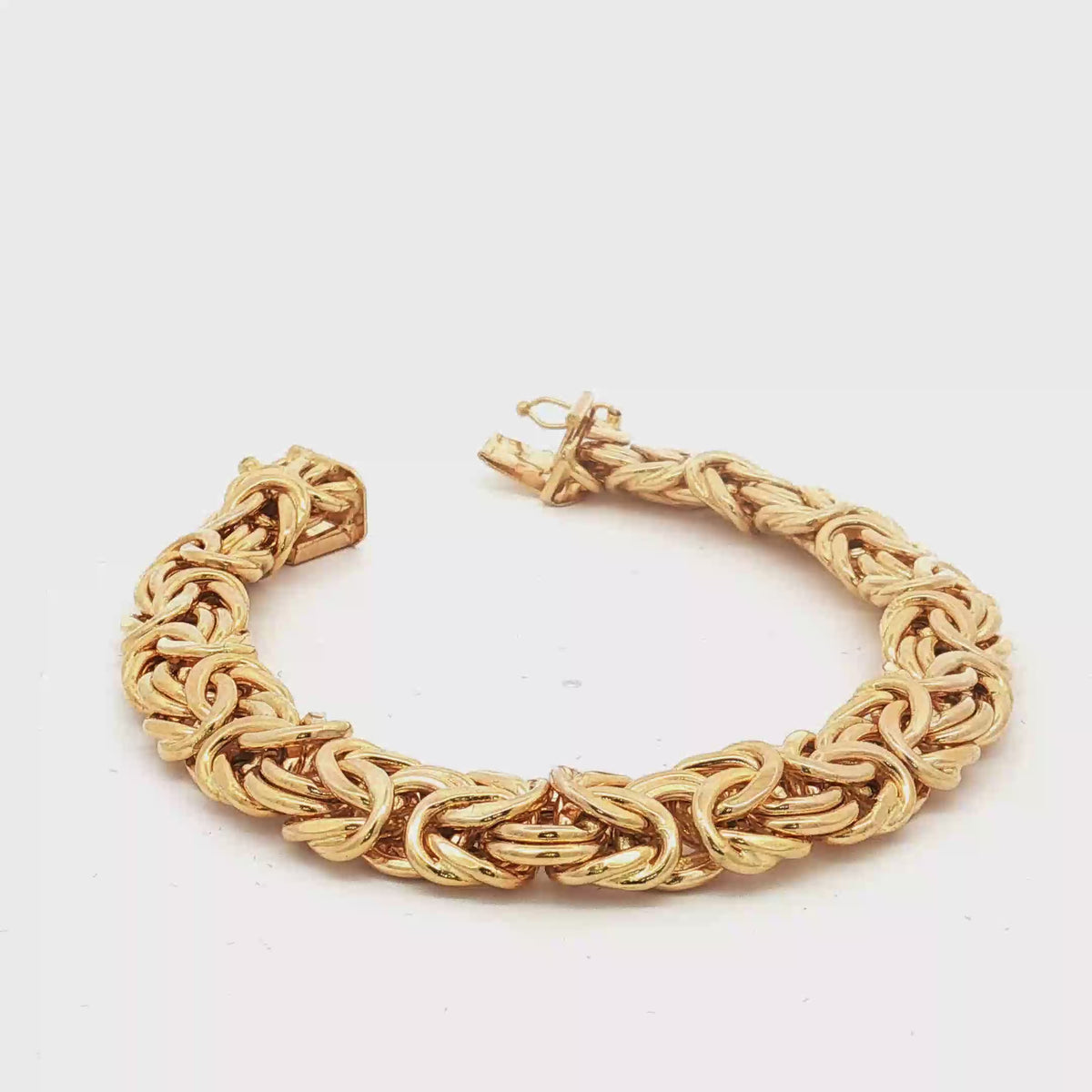 14K Yellow Gold Italian Byzantine Bracelet